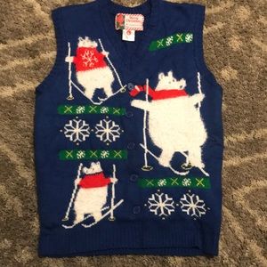 Merry Christmas Ugly Sweater Vest Sz Large